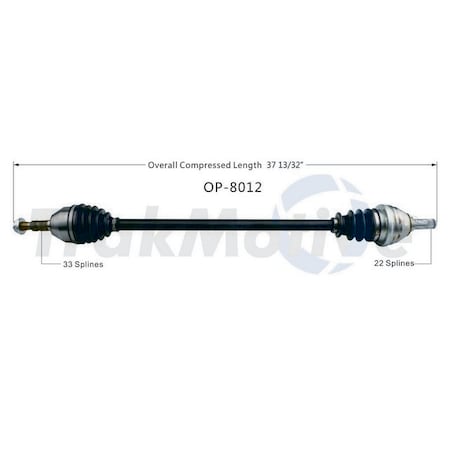 Surtrack Axle Cv Axle Shaft, Op-8012 OP-8012